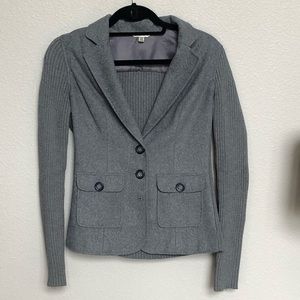 CAbi Wool Blend Grey Sweater Blazer Jacket XS